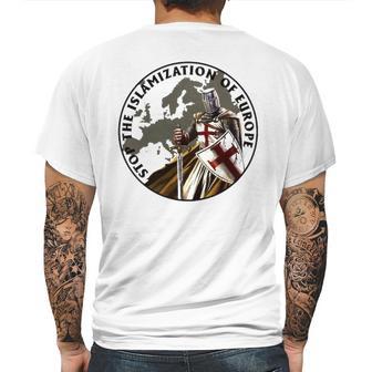 Stop The Islamization Of Europe - Knight Templar Mens Back Print T-shirt | Favorety CA