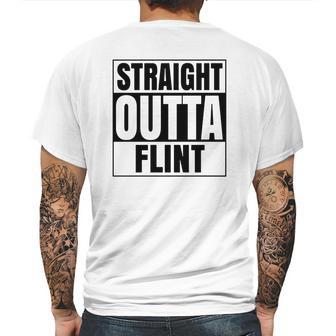 Straight Outta Flint Michigan Mens Back Print T-shirt | Favorety DE