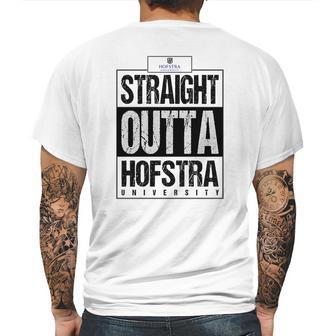 Straight Outta Hofstra University Funny Gift Mens Back Print T-shirt | Favorety CA