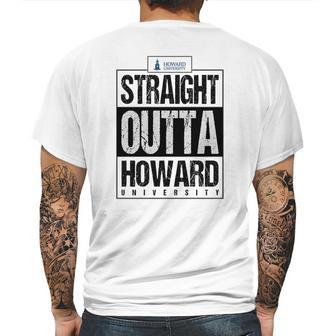 Straight Outta Howard University Funny Gift Mens Back Print T-shirt | Favorety