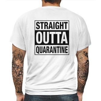 Straight Outta Social Distancing Fun Gift Mens Back Print T-shirt | Favorety AU