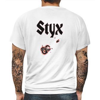 Men Styx Logo Custom Retro Royalblue Mens Back Print T-shirt | Favorety UK