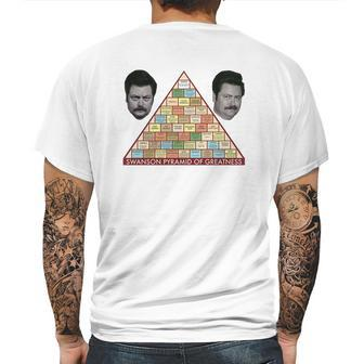Swanson Pyramid Of Greatness Mens Back Print T-shirt | Favorety