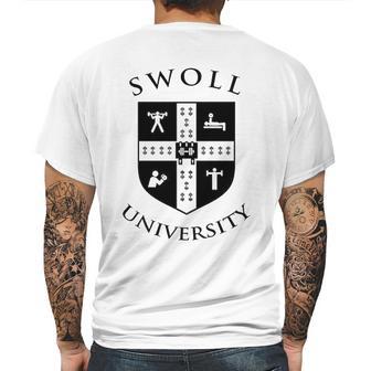 Swoll University Funny Gym Bodybuilding Mens Back Print T-shirt | Favorety CA