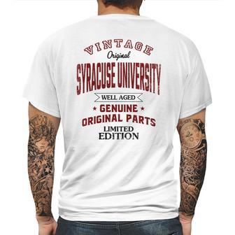 Syracuse University Well Aged Vintage Original Parts 2020 Mens Back Print T-shirt | Favorety