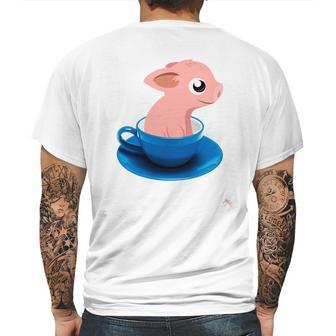 Teacup Pig Piggy Love Mens Back Print T-shirt | Favorety