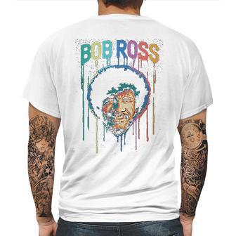 Teelocity Bob Ross Paint Drip Graphic Mens Back Print T-shirt | Favorety