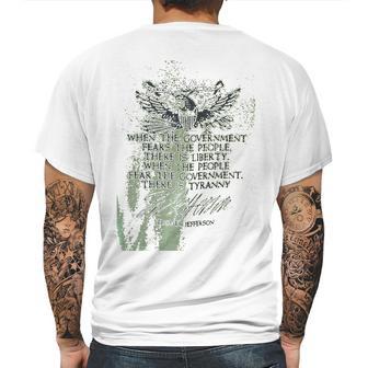 Thomas Jefferson Liberty Tyranny 2Nd Second Amendment Rights Partiotic America Usa Mens Back Print T-shirt | Favorety