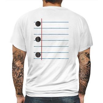 Three Hole Punch College Ruled Paper Costume Mens Back Print T-shirt | Favorety AU