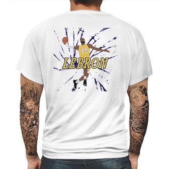 Tie Dye Purple Los Angeles Lebron Air Pic Mens Back Print T-shirt | Favorety CA