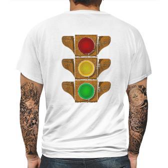 Traffic Light Vintage Rusty Stoplight Stop Go Caution Signal Mens Back Print T-shirt | Favorety AU