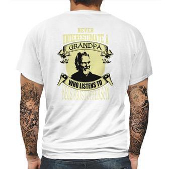 Never Underestimate A Grandpa Who Listens To Kris Kristofferson Mens Back Print T-shirt | Favorety UK