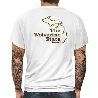 University Of Michigan The Wolverine State Mens Back Print T-shirt | Favorety