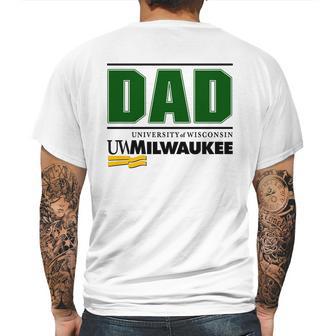 University Of Wisconsin Milwaukee Proud Dad Parents Day 2020 Mens Back Print T-shirt | Favorety