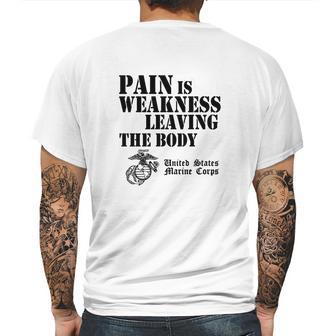 Usmc Pain Is Weakness Leaving The Body Mens Back Print T-shirt | Favorety CA