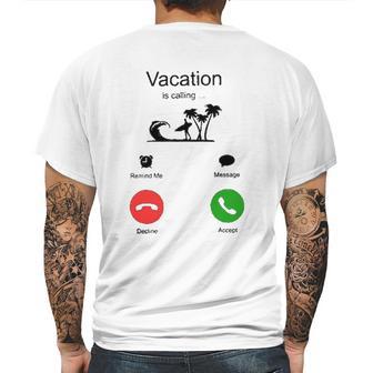 Vacation Is Calling Funny New Trend Mens Back Print T-shirt | Favorety DE