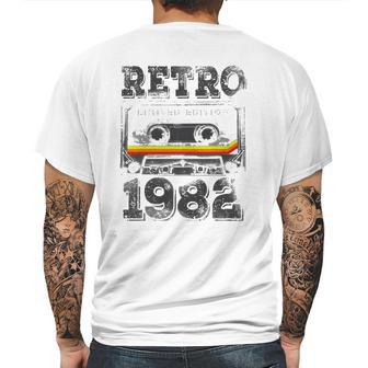 Vintage 1982 40 Years Old Cassette Tape 40Th Birthday Mens Back Print T-shirt | Favorety AU