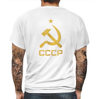 Vintage Cccp Flag Soviet Russian Union Communist Party Mens Back Print T-shirt | Favorety AU