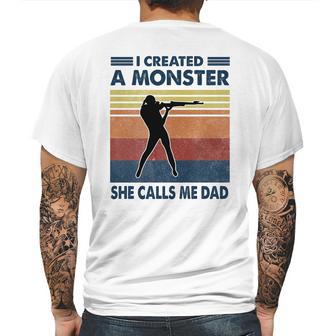 Vintage I Created A Monster Shooting She Calls Me Dad 2020 Mens Back Print T-shirt | Favorety CA