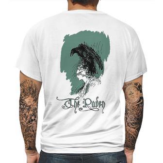 Vintage Edgar Allen Poe Raven Mens Back Print T-shirt | Favorety AU