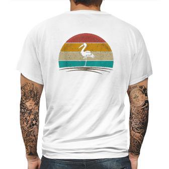 Vintage Heron Bird Mens Back Print T-shirt | Favorety