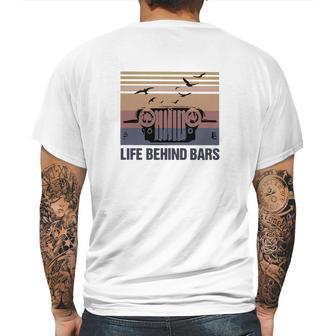 Vintage Jeep Life Behind Bars Shirt Mens Back Print T-shirt | Favorety AU