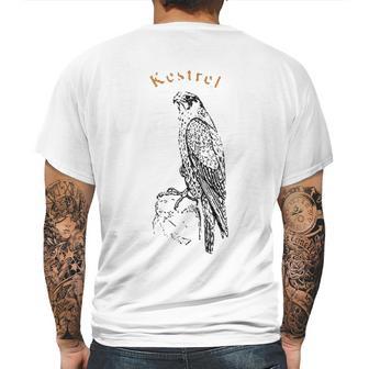 Vintage Kestrel Raptor Sparrow Hawk Art Mens Back Print T-shirt | Favorety