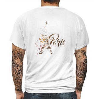 Vintage Paris I Love Travel Wanderlust Eiffel Tower Mens Back Print T-shirt | Favorety UK