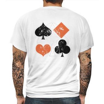 Vintage Poker Playing Cards Mens Back Print T-shirt | Favorety AU