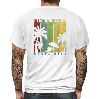 Vintage Retro Summer Vacation Costa Rica Pura Vida Beach Mens Back Print T-shirt | Favorety