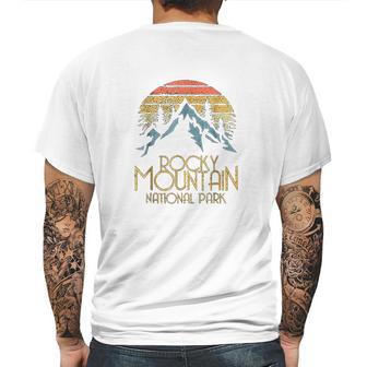 Vintage Rocky Mountains National Park Colorado Retro Mens Back Print T-shirt | Favorety UK