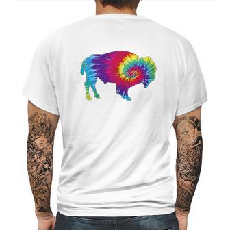 Vintage Tie Dye Bison American Buffalo Mens Back Print T-shirt | Favorety UK