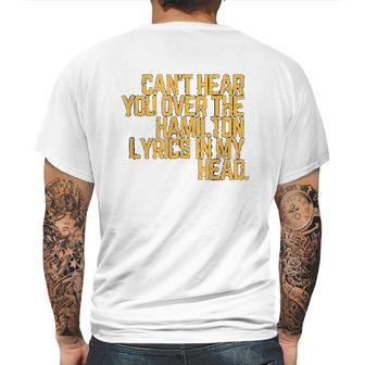 Vintage Historic Hamilton Quote Mens Back Print T-shirt | Favorety