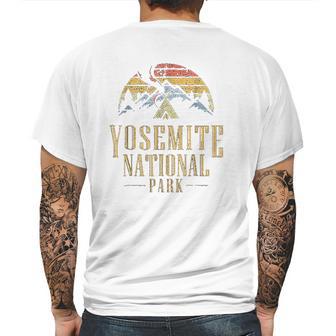 Vintage Yosemite National Park Campfire Mens Back Print T-shirt | Favorety DE