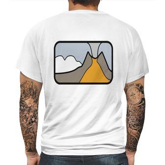 Volcano Scene Mens Back Print T-shirt | Favorety UK