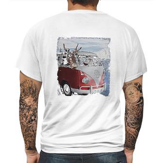 Volkswagen Santa And Reindeer Camper Van Mens Back Print T-shirt | Favorety CA