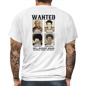 Wanted Harriet Tubman Angela Davis Assata Shakur Mens Back Print T-shirt | Favorety AU