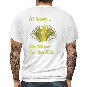 Wave Hawkeyes Waving Iowans Kids Childrens Hospital Mens Back Print T-shirt | Favorety UK