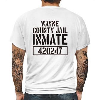 Wayne County Jail Inmate Prison Halloween Costume Mens Back Print T-shirt | Favorety