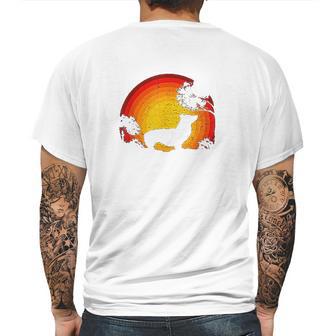 Welsh Corgi Vintage Sunset Mens Back Print T-shirt | Favorety CA