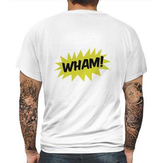 Wham With Starburst Comic Hero Baseball Cap Mens Back Print T-shirt | Favorety