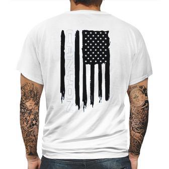 Wheel Spin Addict Canyon Truck American Flag Mens Back Print T-shirt | Favorety