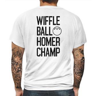 Wiffle Ball Homer Champ Mens Back Print T-shirt | Favorety