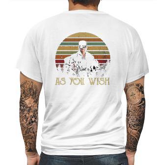 As You Wish Mens Back Print T-shirt | Favorety