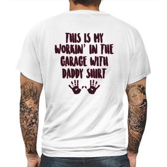 This Is My Working In The Garage With Daddy Baby One Piece Mens Back Print T-shirt | Favorety AU