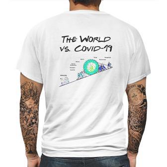 The World Vs Virus Fight Virus Cartoon Mens Back Print T-shirt | Favorety AU