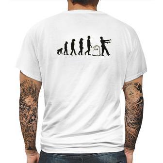 Zombie Evolution Funny Apocalypse Mens Back Print T-shirt | Favorety