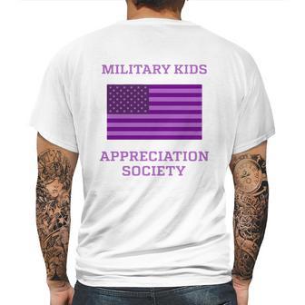 Military Kids Appreciation Society Veteran Of Us Army American Flag Graphic Design Printed Casual Daily Basic Mens Back Print T-shirt | Favorety AU