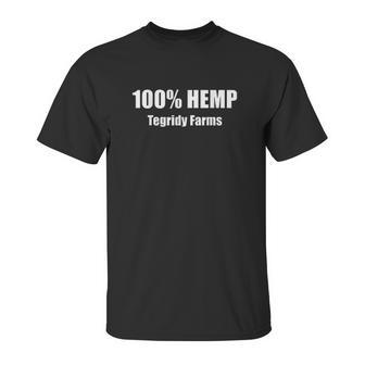 100 Hemp Tegridy Farms Funny Unisex T-Shirt | Favorety