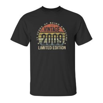 13Th Birthday Gifts Vintage 2009 Limited Edition 13 Years Old Unisex T-Shirt | Favorety DE